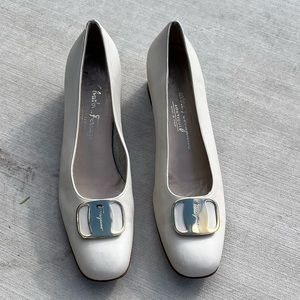 Salvatore Ferragamo Cream Heels